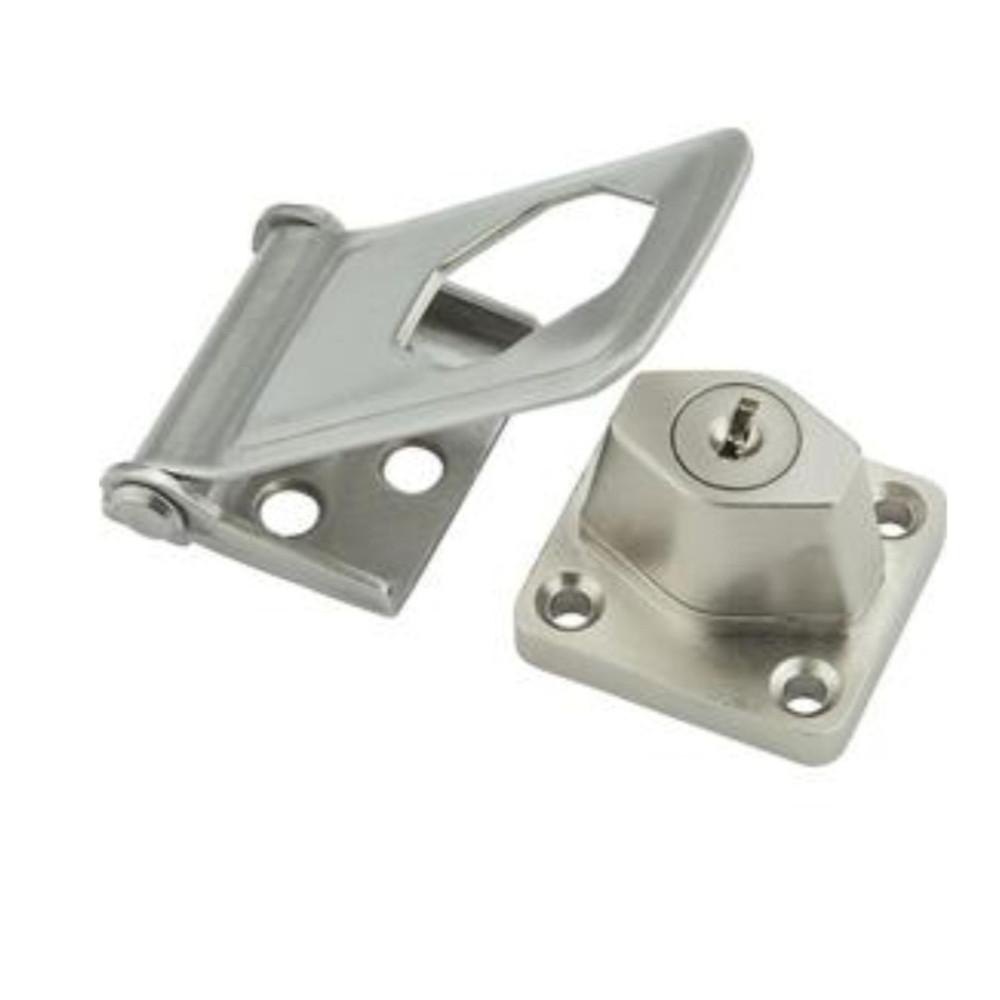 GateHouse 3.5-in Stainless Steel Keyed Hinge Locking Hasp
